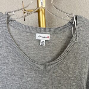 3.1 Phillip Lim Light Gray Scoop Neck Knit Sweater